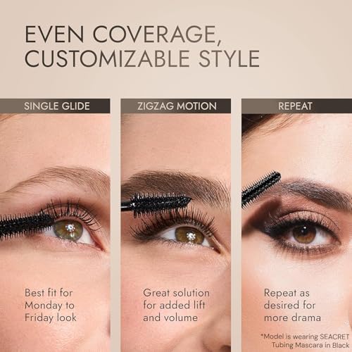 SEACRET Volume Length Tubing Mascara - Brown Tubing Mascara for Thickening & Non-Smudge Wear, Thickening, Volumizing