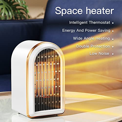 Wokyt Intelligent Electric Space Heater Fireplace, 1200W Portable Low Noise Heater, Fast And Quiet Heating For Indoor Use,Living Room,Bathroom,Bedroom And Office,White #TOP1