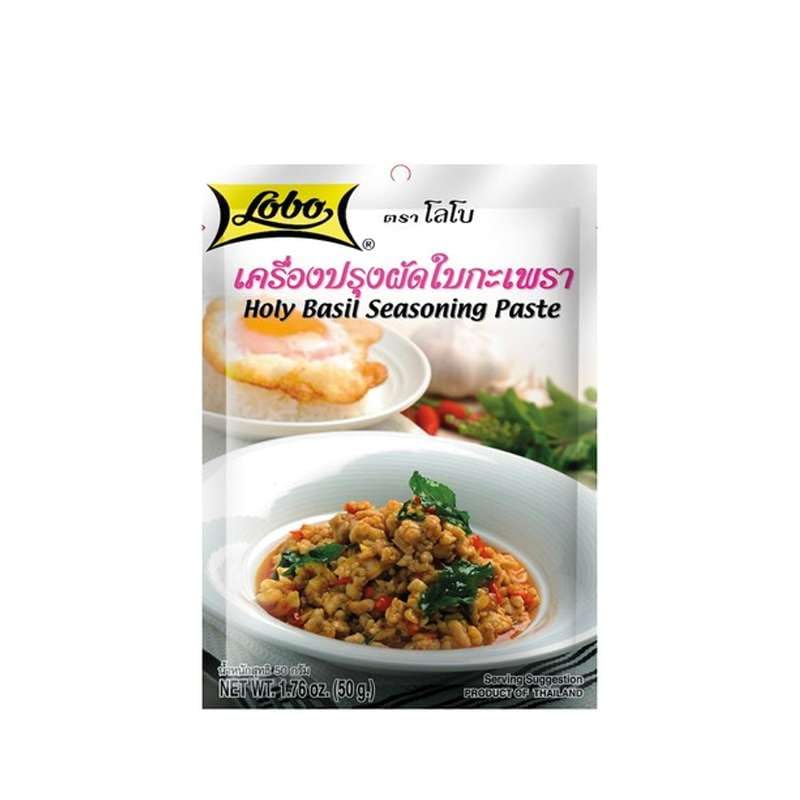 Pasta de Albahaca Sagrada India Tulsi 2 x 50 g, condimento aromático para salteados tipo wok, carnes, tofu y verduras, sabor herbal especiado, sin glutamato