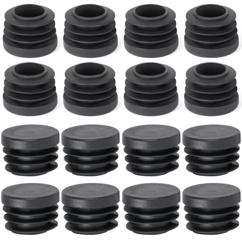 OSDUE Round Plastic End Caps, 16PCS 22mm Black Plastic Plug, Non-Slip Furniture Feet Pads, Table Foot Cover Caps Floor Protectors for Bed Chair Sofa Table Shelf（0.87”） - Image 8