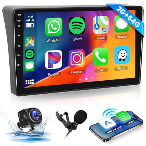 2G 64G Android Autoradio pour Nissan Navara 2006-2014 Stereo avec sans Fil Carplay Android Auto Lien Miroir, Hodozzy Écran Tactile 9 Pouces GPS, Bluetooth, WiFi, FM/RDS...