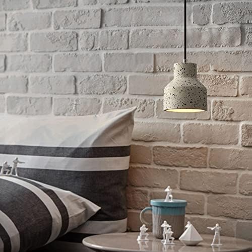 dsfen Eenvoudig Moderne Cement Bedlampje Nordic Eetkamer Met Terrazzo Kroonluchter,Grijs photo 2
