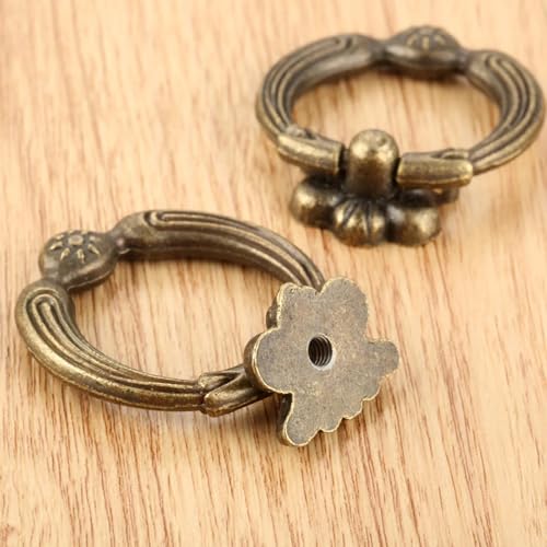 Tiradores de bronce de 42x36 mm para muebles, cajas de madera y joyeros de aleación 4