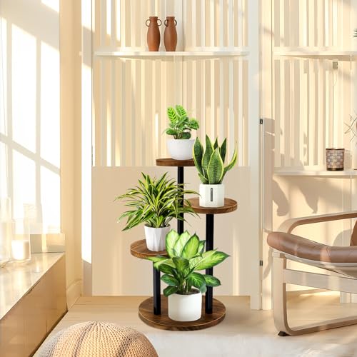 GEEBOBO-3-Tier-Plant-Stand-Indoor-Metal-Wood-Plant-Stands-For-Indoor-Plants-Multiple-Corner-Tiered-Flower-Plants-Shelf-Stand-for-Living-Room-Bedroom-Brown