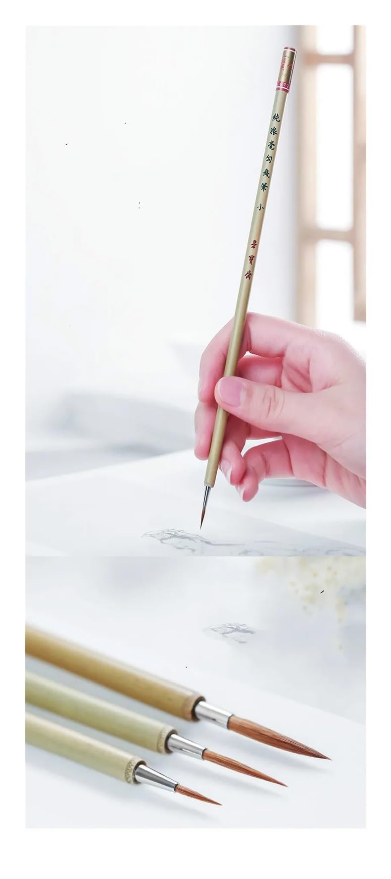 tianwandong Chiński pędzel do kaligrafii Malowanie linii Pisanie zestaw pędzli Włosy łasicy Hak Linia Długopis Praktyka pisania ręcznego Caligrafia Craft Supply