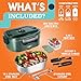 TRAVELISIMO Electric Lunch Box for Adults 80W Heated Lunch Box For Men 1.5L Stainless Steel Portable Food Warmer, 12/24/110V Electric Food Warmers for Travel & Work, Loncheras Para Hombres de Trabajo