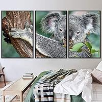 3 Piece Framed Canvas Wall Art Cuddle Up Rustic Urban Canvas Prints Home Artwork Decoration for Living Room,Bedroom - 16