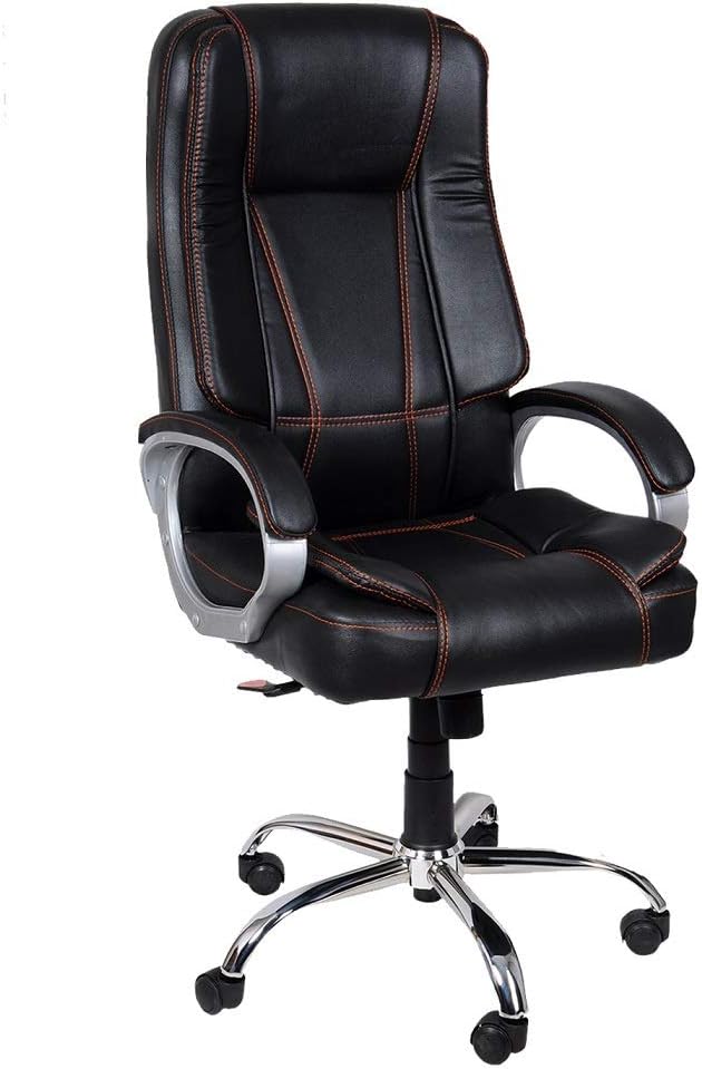 TCSS High Back Director's Series Leatherette Office Chair - Black