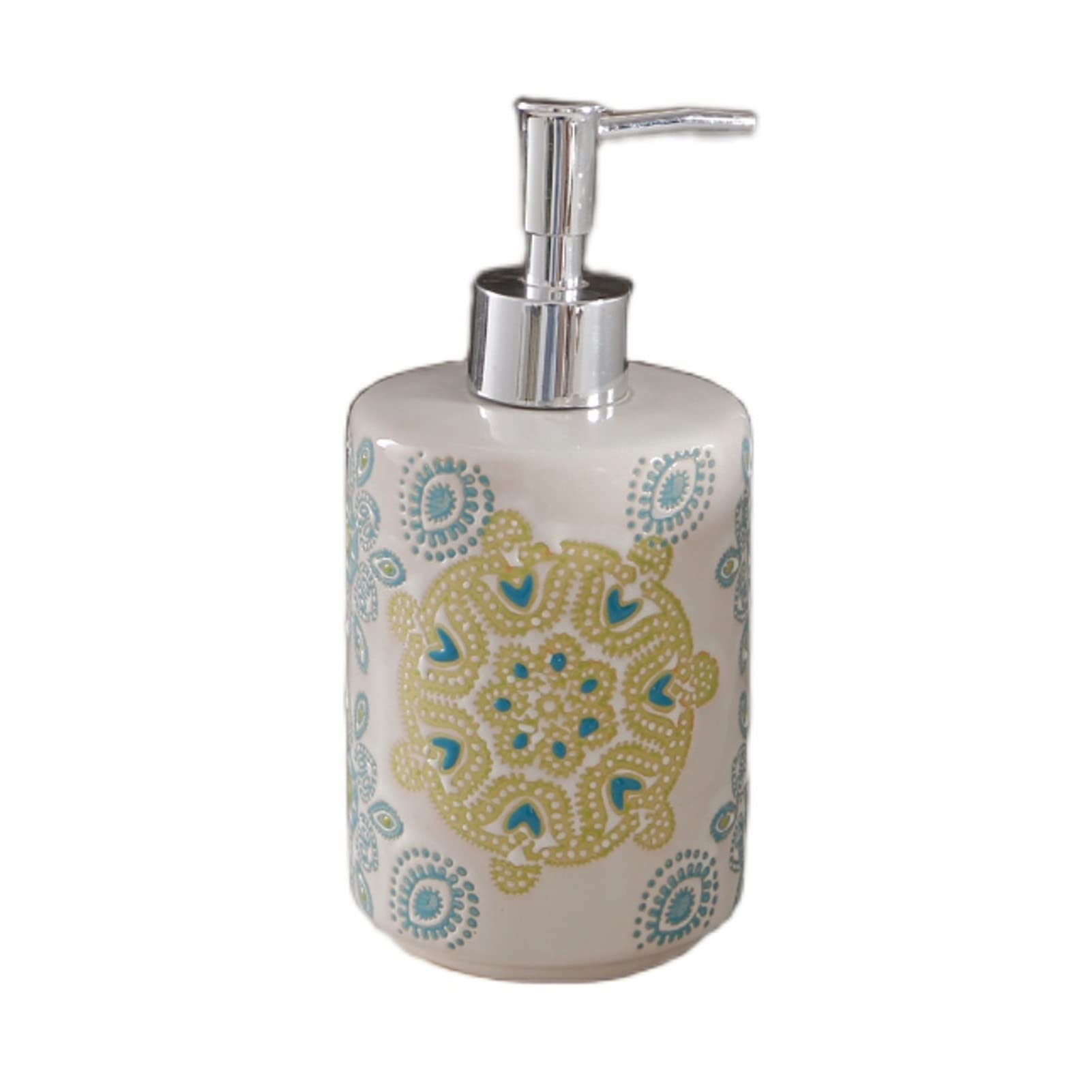HDBCYUAZ Soap Dispenser Featured Ceramic Soap Dispenser Empty Bottle Dispensing Lotion Bottle Can be Used in Hotel Bathroom Large Capacity 14.2oz Dispenser for Hand Soap