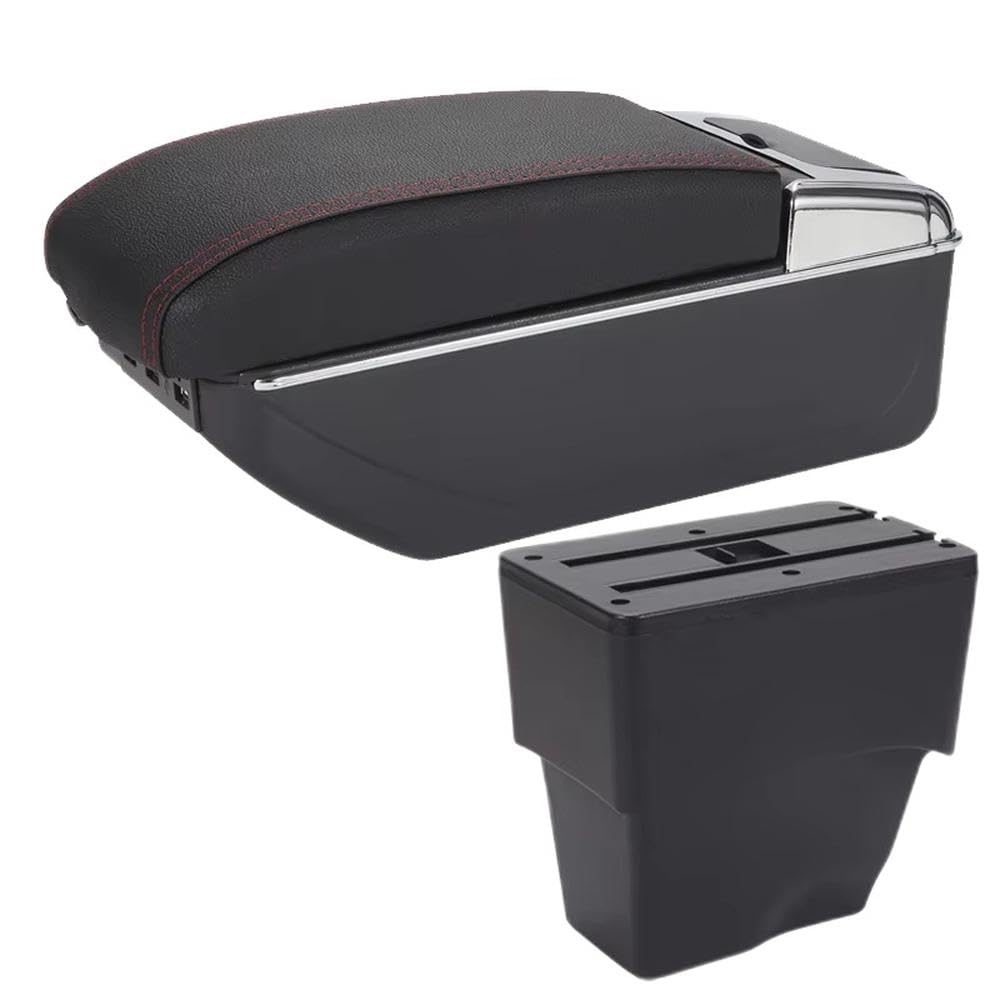 Sxqpocar B1 Black Red 7Usb For Fiat Pulse 2023 Car Armrest Box Central Auto Storage Box Replacement Parts