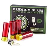 BarrelWare Premium Glass | 12 Gauge Shot Glasses, Bullet Shot Glass, Bullet Glass, Groomsmen Shot Gl