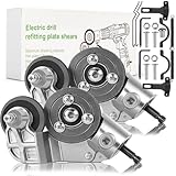Titanium Drill Nibbler – Sheet Metal Cutting Tool,Sheet Metal Cutter Drill Attachment,Electric Drill Plate Cutte Attachment with Adapter,for Iron, White Sheet, Steel, Copper, Aluminum (2SET)