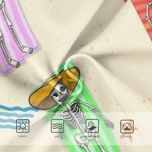 Girls Underwear Toddler 2t Cotton Girl Panties Cute Stylish Briefs Undies Kids Whimsical Skeletons Beach Sun3