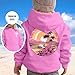 Pink Pom Puff Hoodie Kids Fleece Sweatshirt for Boys & Girls, Gifts for Kids 9-10 Years