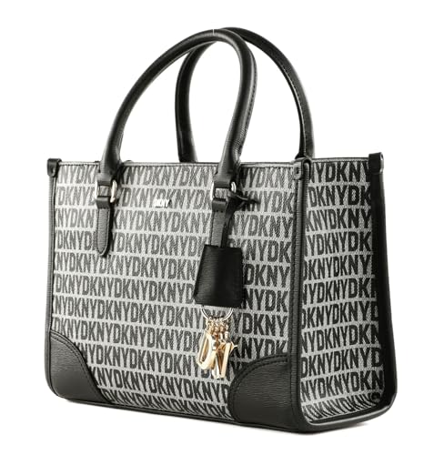 DKNY Perri Box Satchel elegante bolso estructurado negro 2