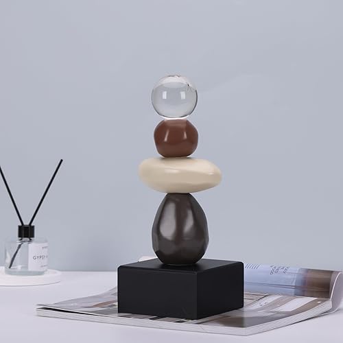 Miniatura 6 de Decoración creativa de figuras de bola de cristal de cristal, objetos decorativos de nudo de piedra para centros de mesa de comedor