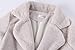 Angashion Women's Fuzzy Fleece Lapel Open Front Long Cardigan Coat Faux Fur Warm Winter Outwear Jackets Light Beige 3XL