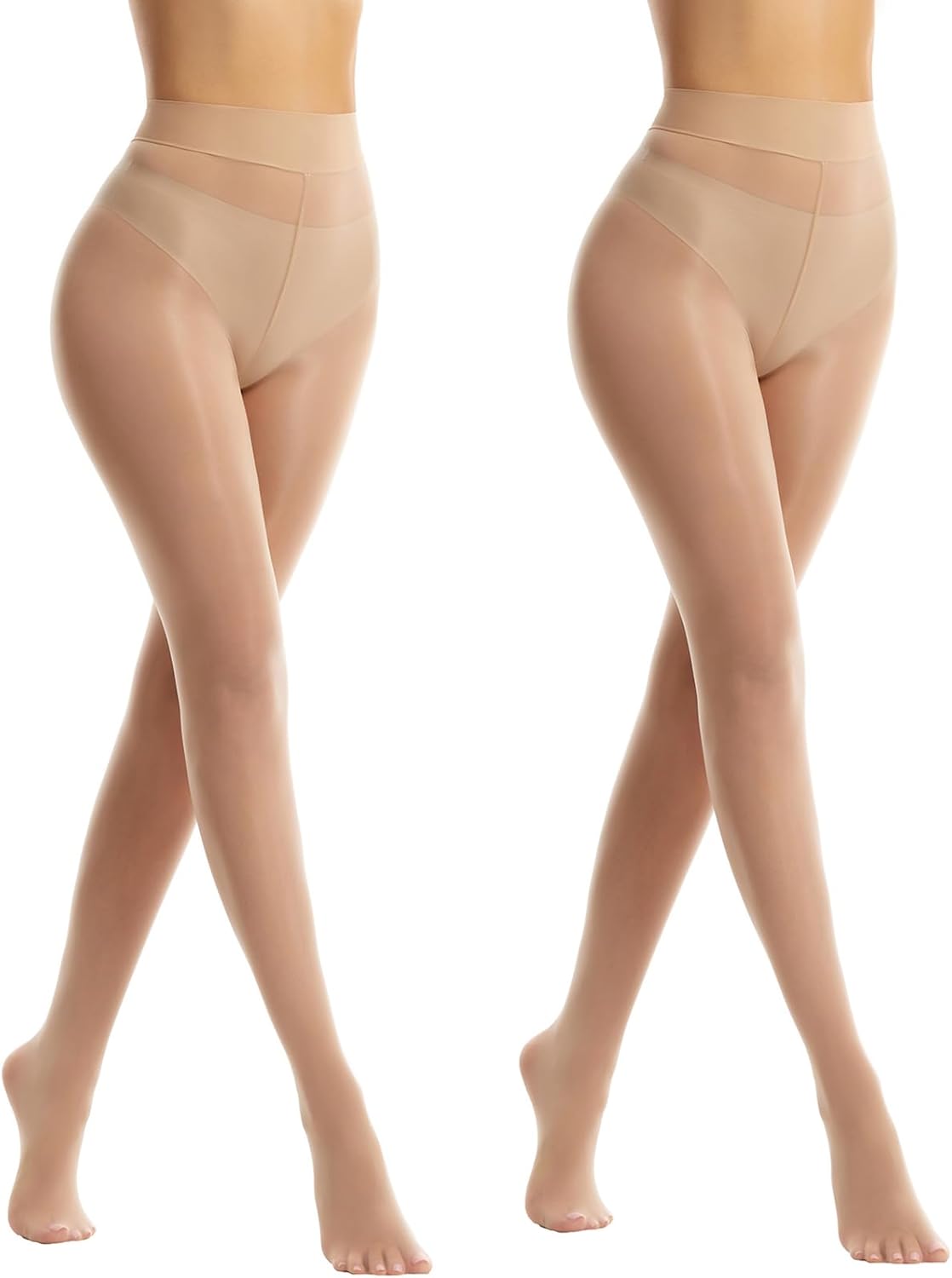 Shiny Pantyhose for Women Ultra Oil Shimmer Tights High Waist Dance Tights Run Resistant 2 Pairs