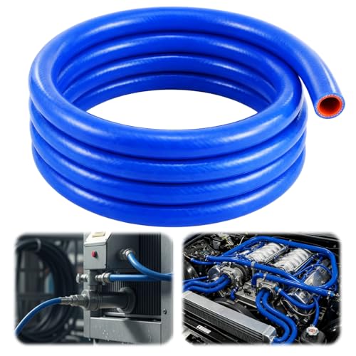 Outus 3/4" ID Silicone Heater Hose 10ft Roll, Coolant Radiator Straight Rupture Pressure 171 Psi Reinforced High Temperature for Water/gas Transportation for Vehicle Cooling Systems(Blue)