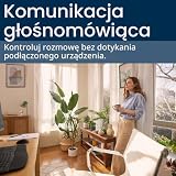 Poly Voyager Legend 50 UC bezprzewodowy zestaw słuchawkowy Bluetooth, pojedyncze ucho, mikrofon z redukcją szumów, blokada wiatru, redukcja szumów AI, etui do ładowania, bateria do 10 godzin, lekki