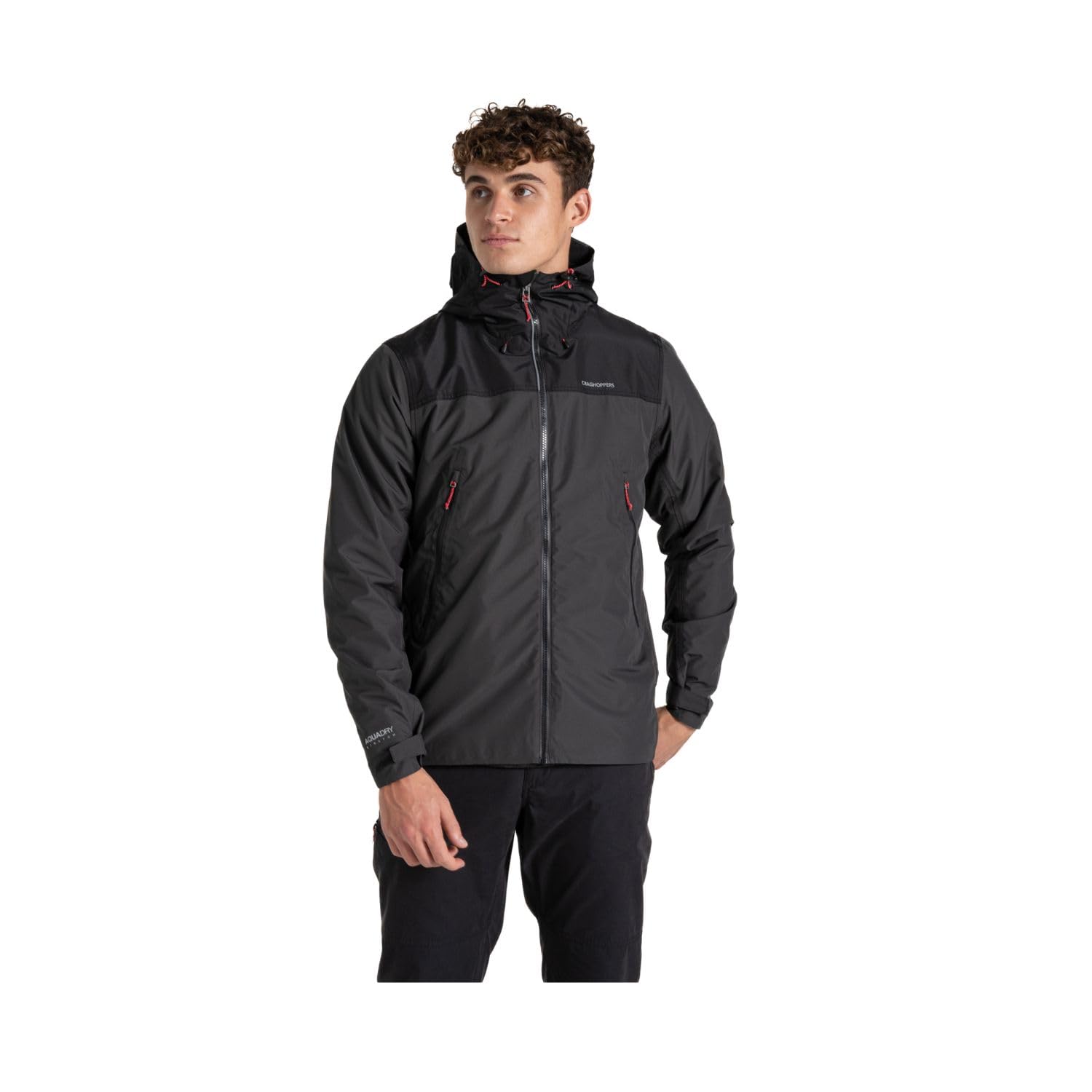 Craghoppers Mens Vanth Waterproof Jacket (XXL) (Black Pepper/Black)