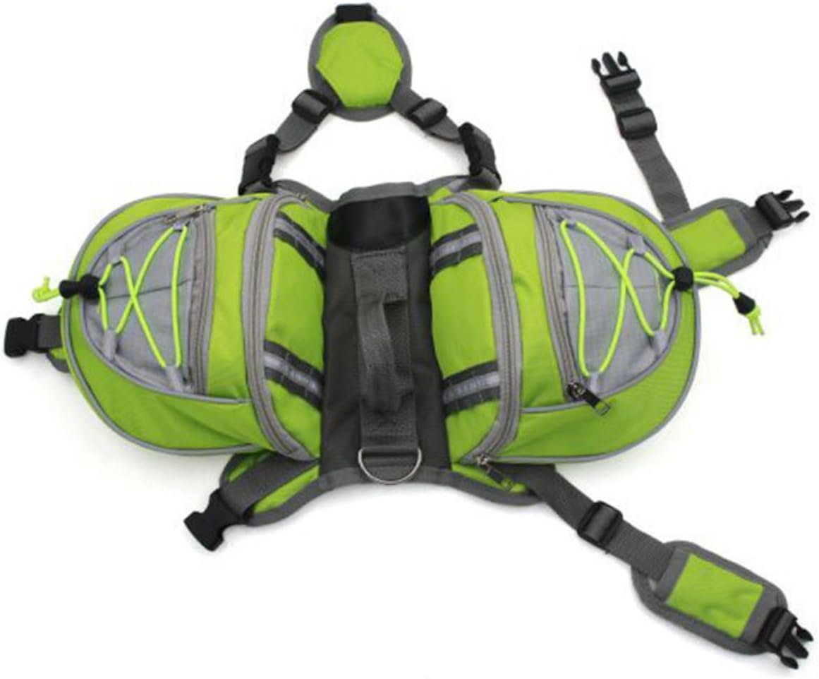WOONEKY Dog Saddlebag Backpack Pet Travel Bag Harness Sturdy Oxford Material Portable Dog Camping Gear