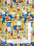 FlashPhoenix Quality Sewing Fabric - The Simpsons Fabric Marge Homer Bart Lisa 100% Cotton 36 x 44 inch Yard