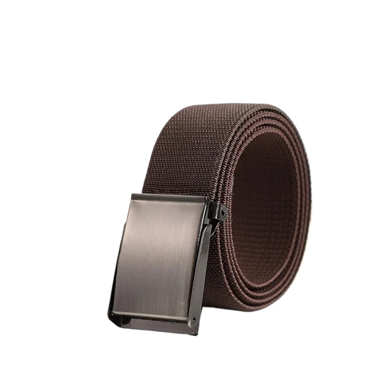 2 Stück Gürtel for Herren und Damen, Stretch-Stoffgürtel, gestrickt, atmungsaktiv, Canvas-Gürtel, Gürtel for Damen(Light Brown,115CM)