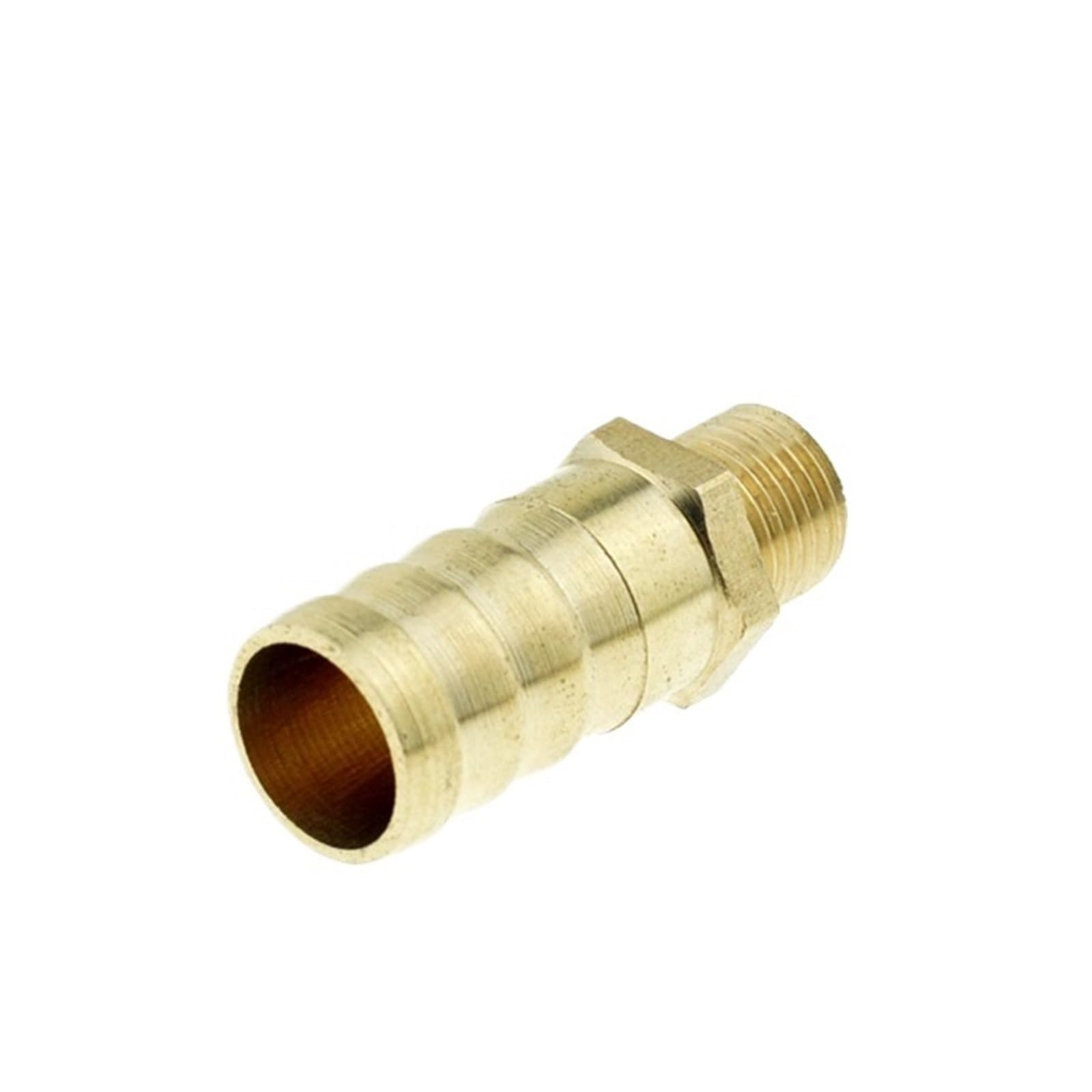 Tazyyzuu Men's One Color Npt Straight Or Elbow Brass Hose Pipe Fitting 6Mm 8Mm 10Mm 12Mm Barb Splicer 1/8" Thread Copper Barbed(12Mm Barb-01)