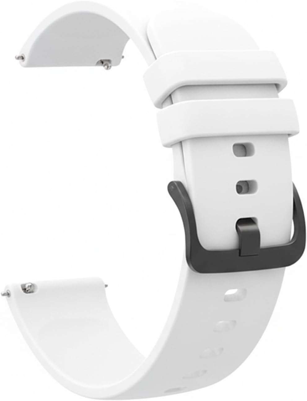 Soft Silicone 22mm Watch Strap with Secure Buckle Lock, Compatible with Samsung Galaxy Watch 3 45mm/ Gear S3 Classic Huawei GT3 46mm & Watch's with Lug Size 22mm