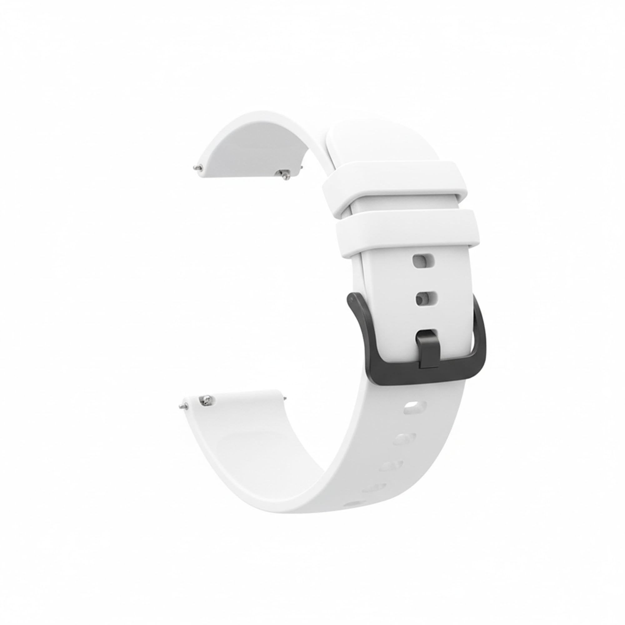 Soft Silicone 22mm Watch Strap with Secure Buckle Lock, Compatible with Samsung Galaxy Watch 3 45mm/ Gear S3 Classic Huawei GT3 46mm & Watch's with Lug Size 22mm