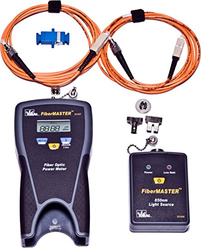 Ideal 33-928 Power Meter with 850NM Fiber Light Source, 60 to +3dBm Measurement Range, ±5% Accuracy, 01 Display Resolution