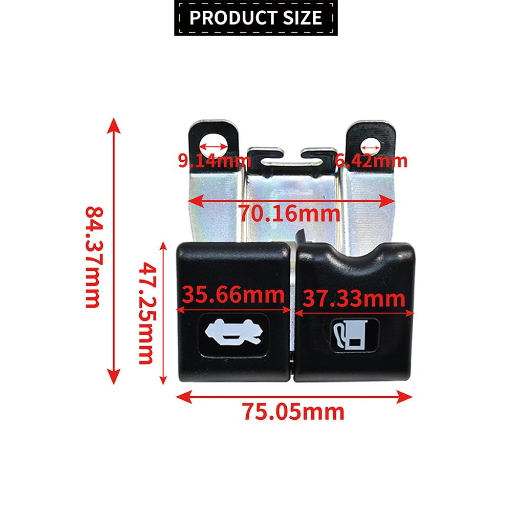 Poignée d'ouverture de Capot Interrupteur de Réservoir de Carburant Compatible avec Koleos 2009-2015 65622Jy40A