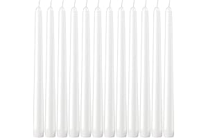 Dripless 10 Inch Long Candle Sticks 12 Pack Bulk
