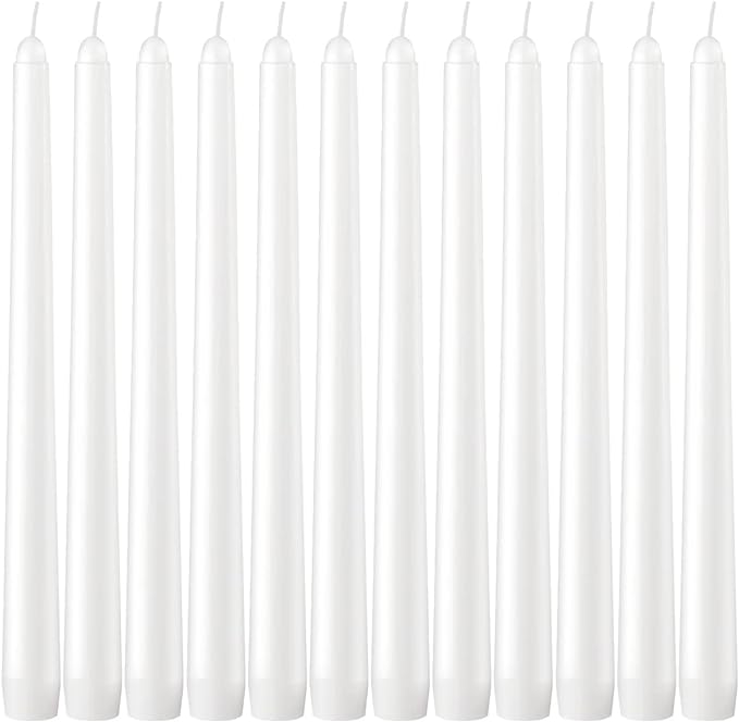 Dripless Taper Candles Unscented White Candles Bulk Candle Sticks Long Burning 7