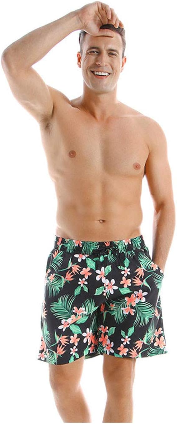 Amazon 21新しい ヒョウ柄 おしゃれ 水着 メンズ サーフパンツ 海パン 人気 スイムパンツ 短パン ビーチパンツ 水陸両用 大きいサイズ ショートパンツ 通販