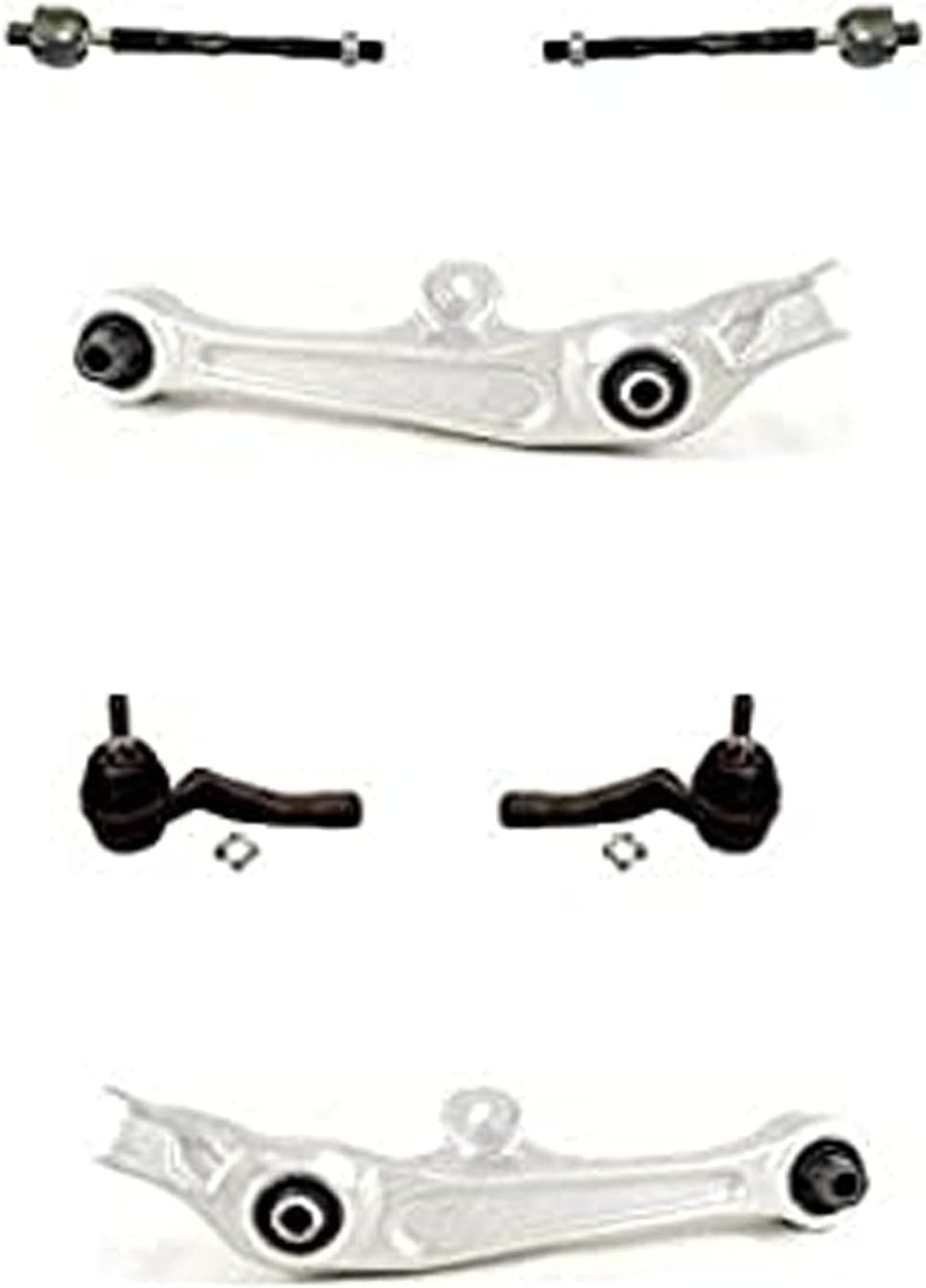 Mac Auto Parts 132586 2 Front Lower Control Arm & Bushing Set W 4 Tie Rods Replacement Part For 350Z Infiniti G35