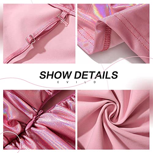 Image of EVILD Metallic Sexy Dresses Mini Cocktail Dress for Women