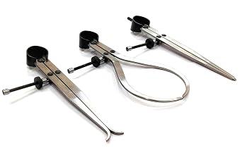 3 Pieces Spring Caliper Set - Inside, Outside & Divider 4 inch (100 mm)-Measuring Tool