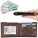 Wallet for Men-Genuine Leather RFID Blocking Bifold Stylish Wallet With 2 ID Window (Coffee-galaxy)