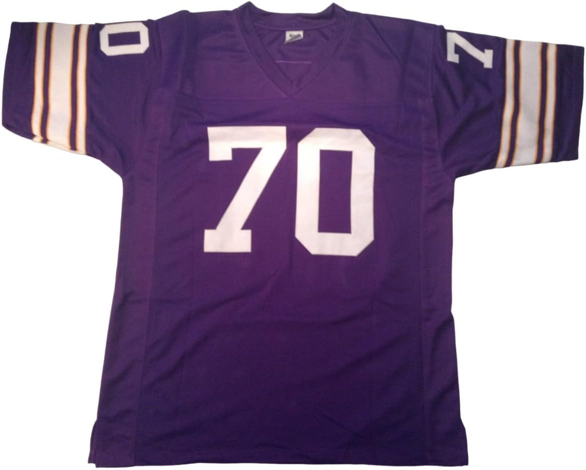 Jim Marshall Jersey Stitched Purple Custom Football New No Brand/Logos