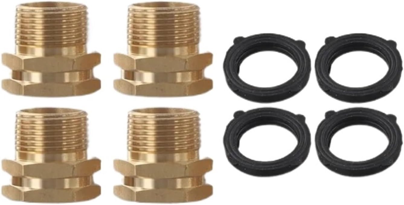 4-pcs Brass Garden Hose Adapter 3/4" GHT Female To NPT Male Connectors Multiple Connections Parts For Gardening Tasks