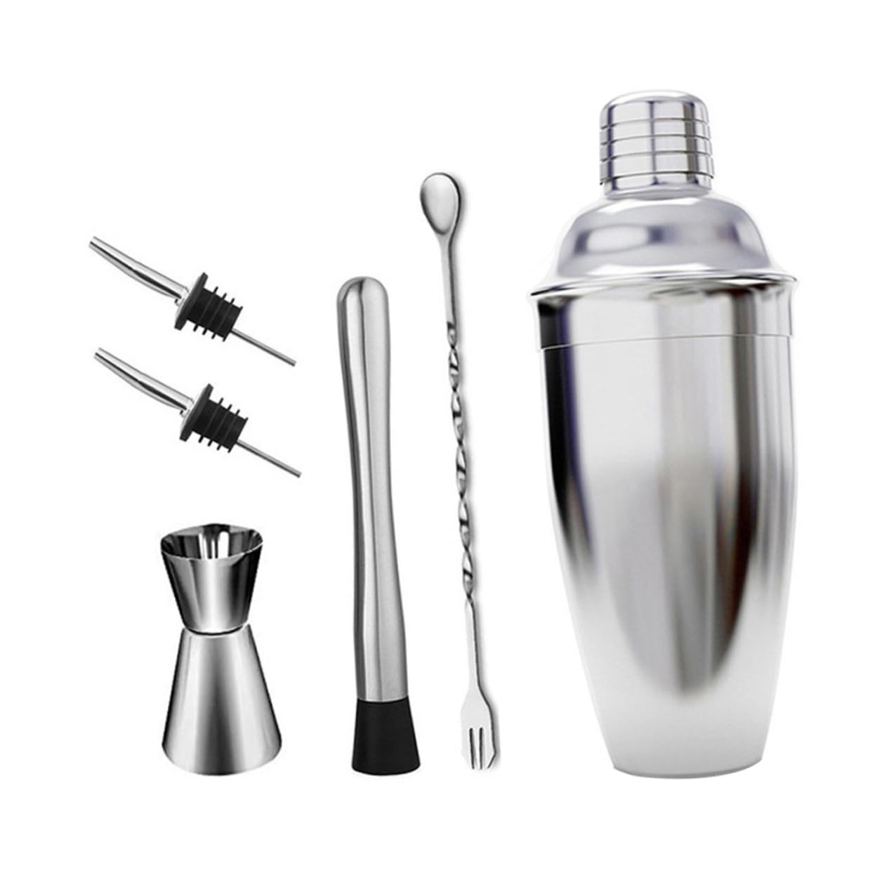IMIKEYA Set 6 Pezzi Shaker Cocktail in Acciaio Inossidabile 750ml Finitura a Specchio Alta Lucidatura, Facile da Pulire, per Preparare Cocktail a Casa