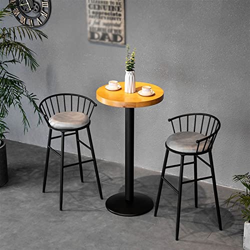 Tabourets de bar en fer forgé de style industriel avec dossier ergonomique - 8