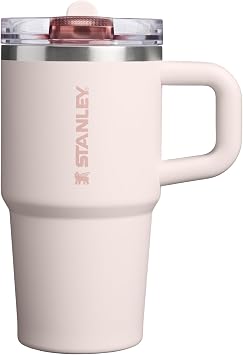 STANLEY Quencher ProTour Flip Straw Tumbler with Leakproof Lid 20 oz | Built-In Straw & Handle | Cupholder Compatible for Travel | Insulated Stainless Steel Cup | BPA-Free | Rose Quartz