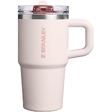 STANLEY Quencher ProTour Flip Straw Tumbler with Leakproof Lid 20 oz | Built-In Straw & Handle | Cupholder Compatible for Travel | Insulated Stainless Steel Cup | BPA-Free | Rose Quartz