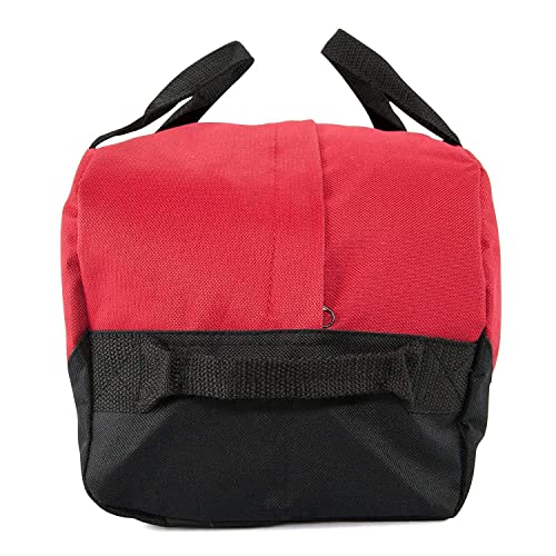12" Duffel Duffle Travel Sports Gym Bags Mini Carry-on Luggage Small Supply Bag (Red)2