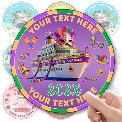 Imán personalizado para puerta de crucero Mardi Gras miniatura 1