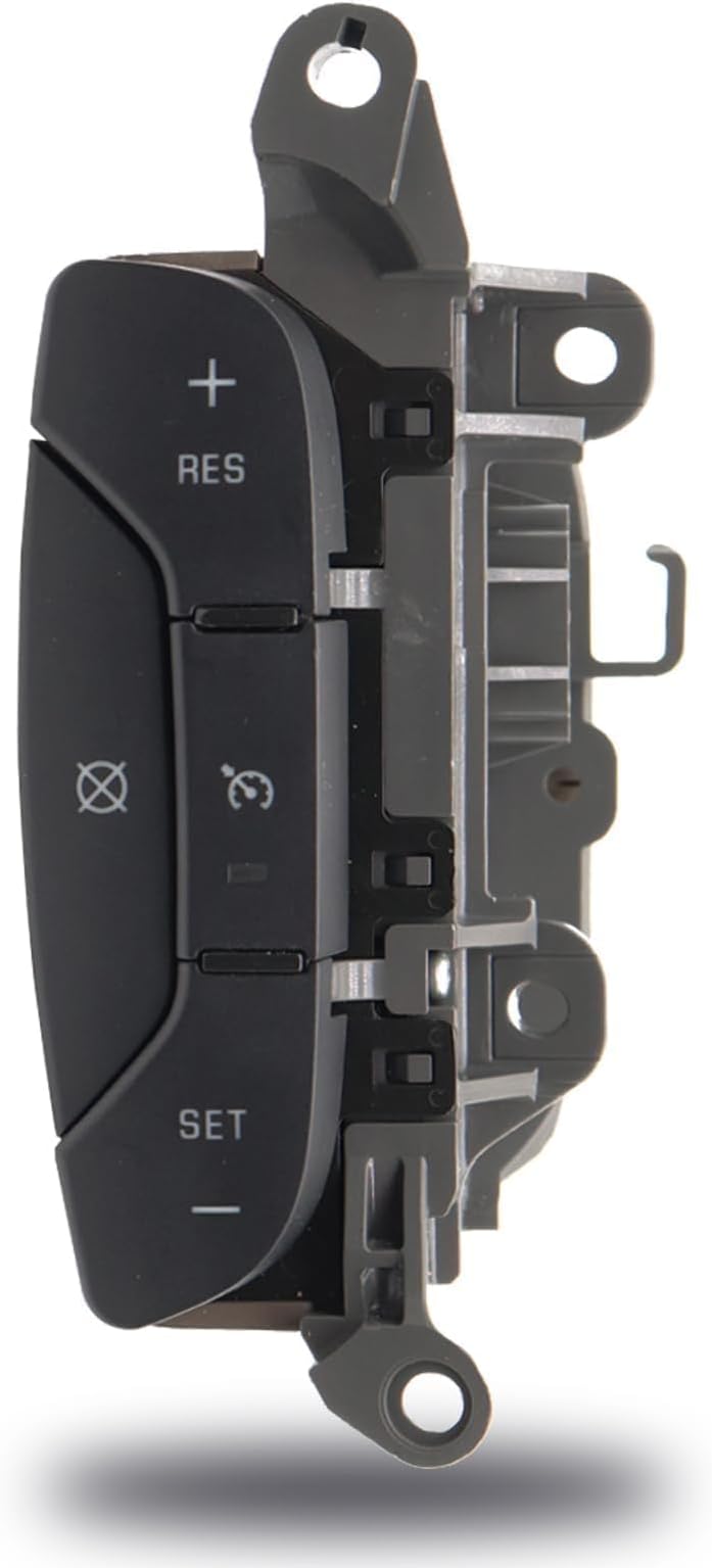 Steering Wheel Cruise Control Switch compatible with Chevy 2007-2013 Silverado Suburban Tahoe Avalanche GMC Sierra Denali 2008-2009 Cadillac Escalade Cruise Control Switch Replace for D1957E 15819309