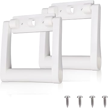 2pcs Plastic Cooler Handle Replacement for 25-72 QT Coolers, Replacement Handles Parts with Screws Ice Chest Repair Kit Compatible with Igloo Rectangle Cooler Accessories White